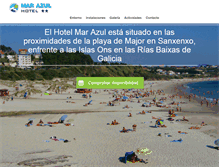 Tablet Screenshot of hotelmarazul.com